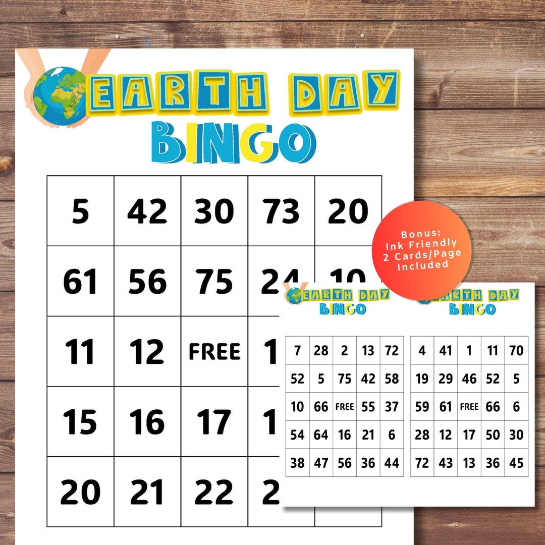 Earth Day Bingo - 30 Cards, Easy No Prep Fun Printable Party Game for ...