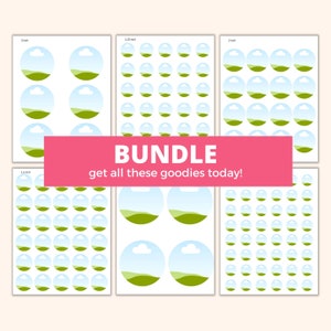 3 Round Circle Template Custom Canva Frame DIY Blank Collage Sheet for Scrapbooking and Junk Journal Supplies for Creative Crafters image 8