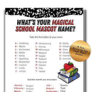 Name Game Printable – Back to School Icebreaker Activity with Name Tags – Fun Fantasy Classroom Name Game Generator for Teachers & Kids