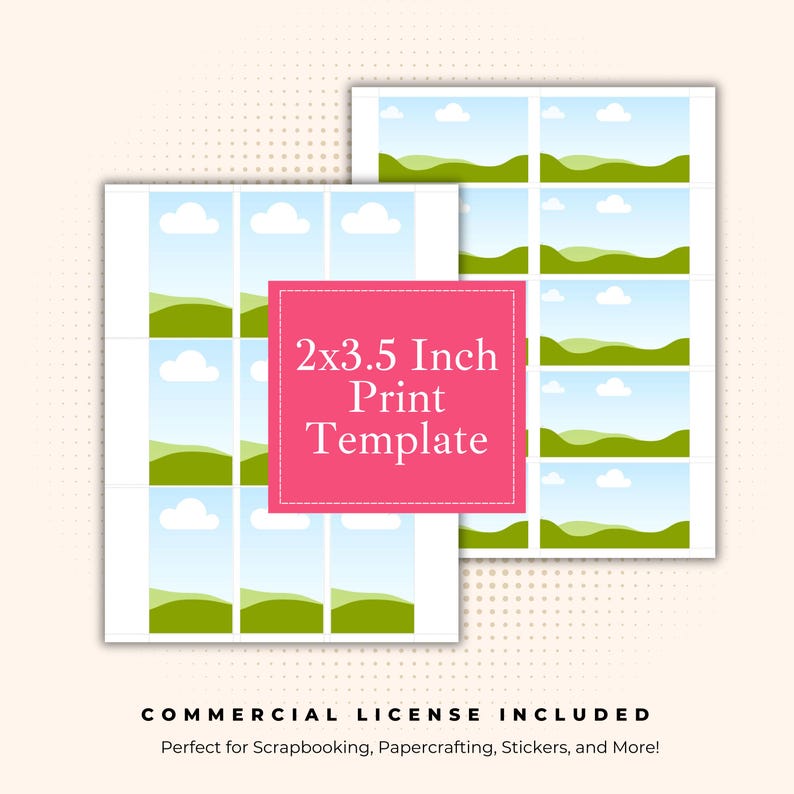 2 X 3.5 Inch Print Template, Canva Frame, Drag and Drop Your Pic ...