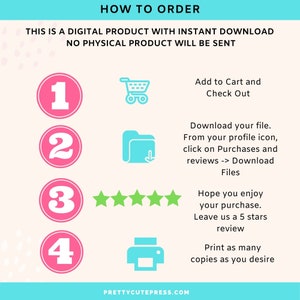 Steps to placing your order with Pretty Cute Press