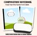 Composition Notebook Cover Canva Editable Blank Template for Back to ...