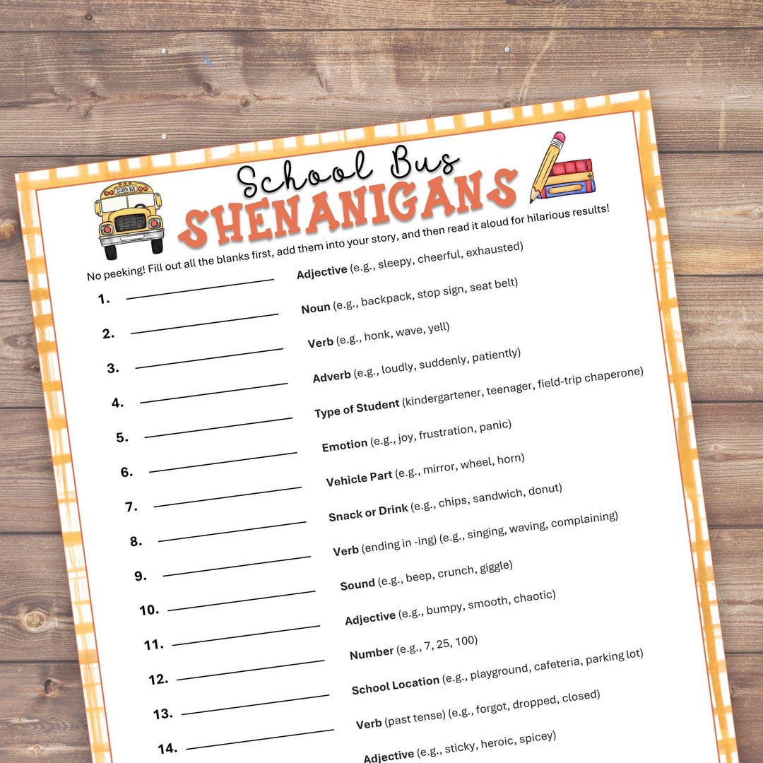 Bus Driver Appreciation Week Game, Printable Staff Meeting Icebreaker ...