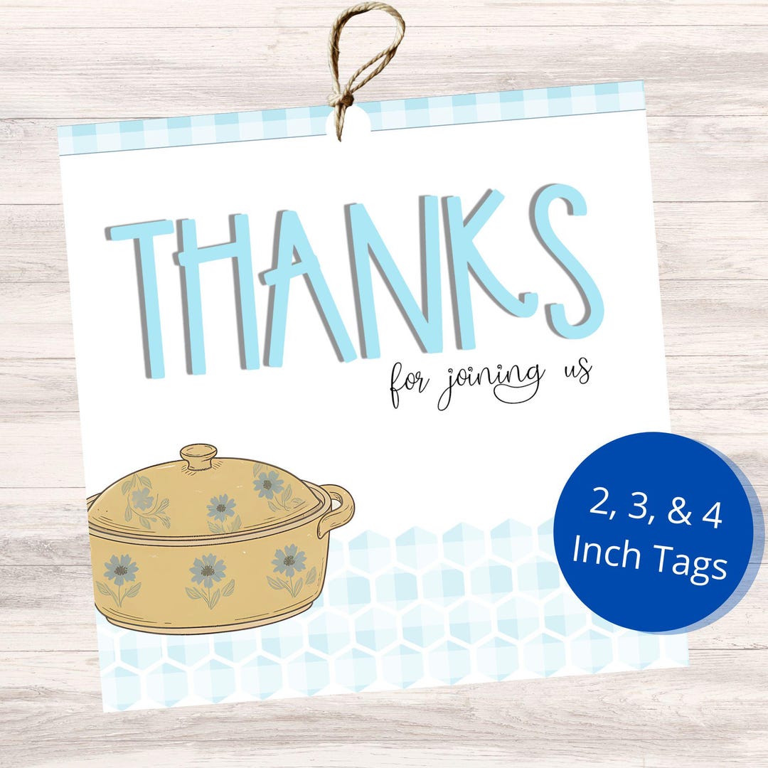 Putluck Sticker Church Thank You Treat Tags, Potluck Favor Tags Printable, Women’s ...