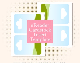 eReader Cardstock Insert Template Custom Canva Frame for Creating DIY Book Reading Tablet Device Decor  | Printable Case Insert