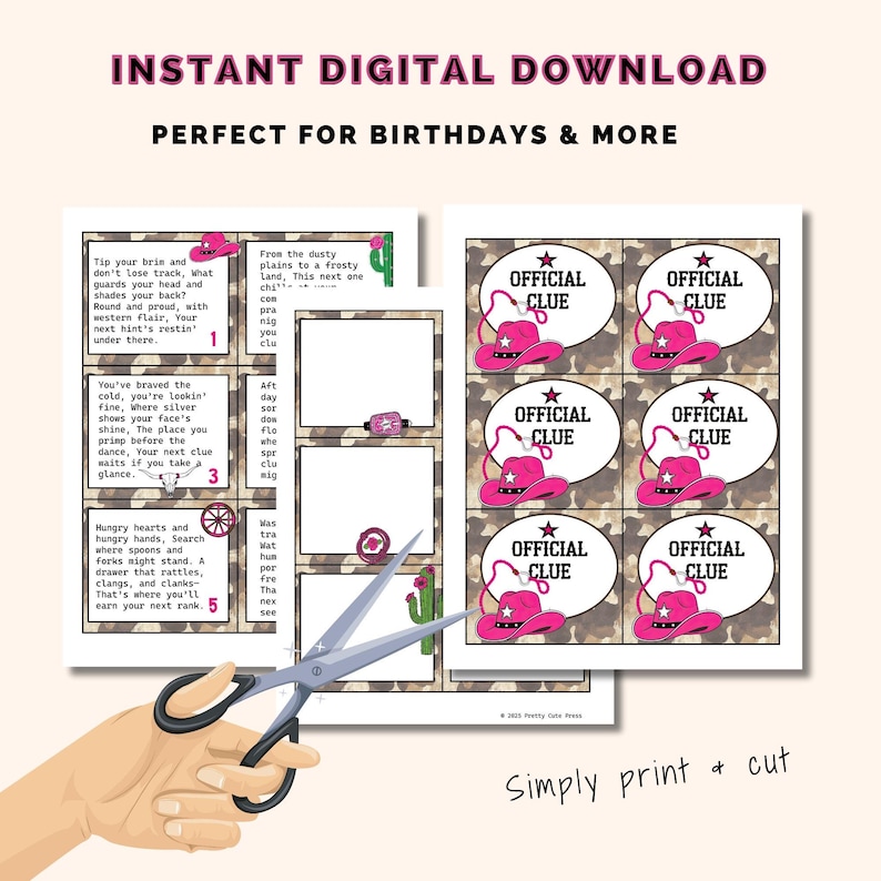 Rodeo Riddles Cowgirl Scavenger Hunt Western Rodeo Themed Around the House Treasure ...