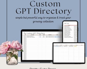 Custom GPT Tracker, Digital Organizer Spreadsheet to Easily Track, Rate & Organize Your ChatGPT AI Tool Collection, Google Sheets Only
