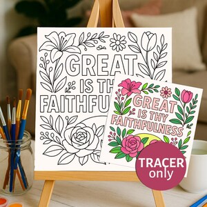 Paint Party Printable DIY Christian Art Painting Tracers, Vacation ...