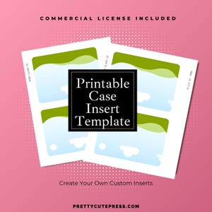Modèle imprimable d'insertion de boîtier de liseuse Kobo Clara 2E Cadre en toile personnalisé pour créer un bricolage de lecture de livres en papier cartonné pour tablette