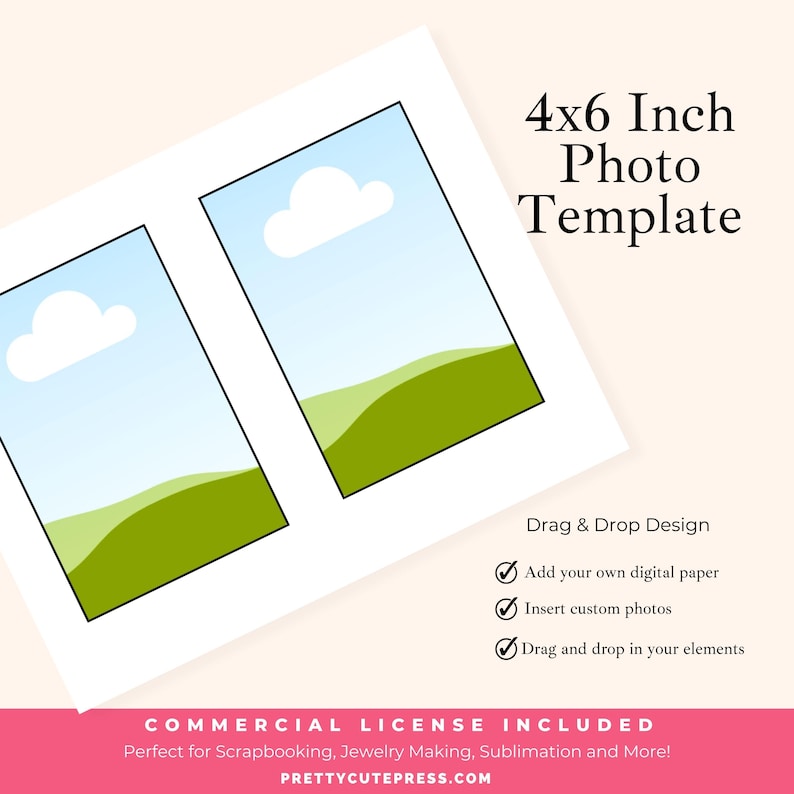 4x6 Rectangular 4x6 Rectangle Template, Custom Canva Frame, Blank Drag & Drop Your ...