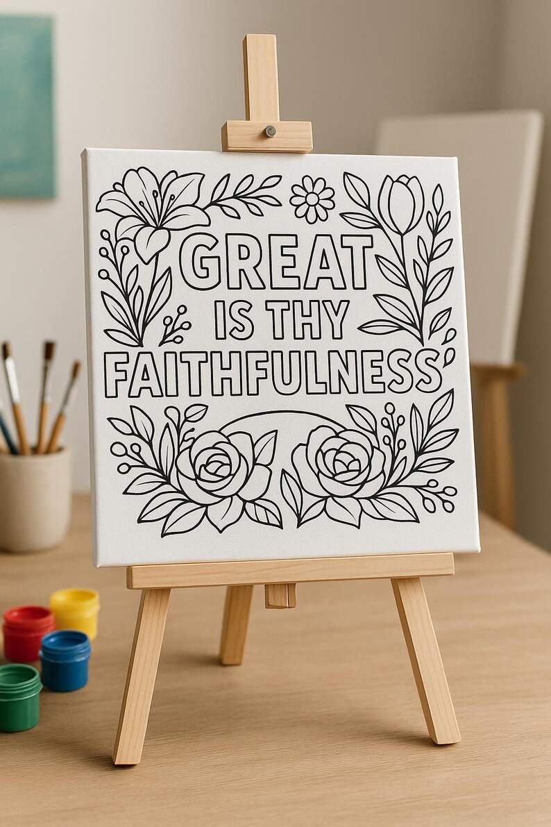 Paint Party Printable DIY Christian Art Painting Tracers, Vacation ...