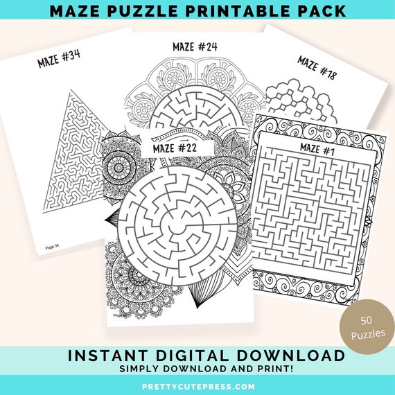 Difficult Maze Puzzle  Free Printable Puzzle Games