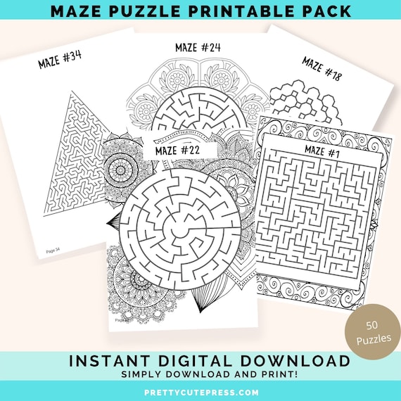 Difficult Maze Puzzle  Free Printable Puzzle Games