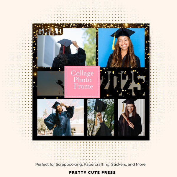 Canva Frame Graduation 2025 Template Etsy