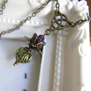 Thistle Flower Necklace Celtic Scotland Lariat