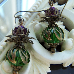 Scottish Thistle Earrings - Tartan Outlander Scotland