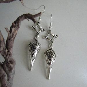 Viking Celtic Odin Skull Bird Earrings Celtic