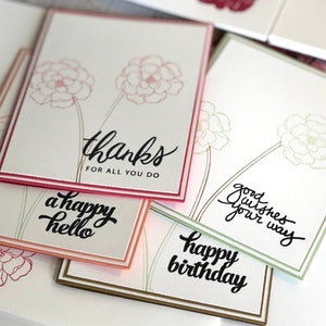 Kit di carte fai da te / Kit di carte fatte a mano /Kit di carte timbrate / Kit di carte floreali / Giardino segreto / Grazie / Carte Stampin Up / Carte 4,25 X 5,5