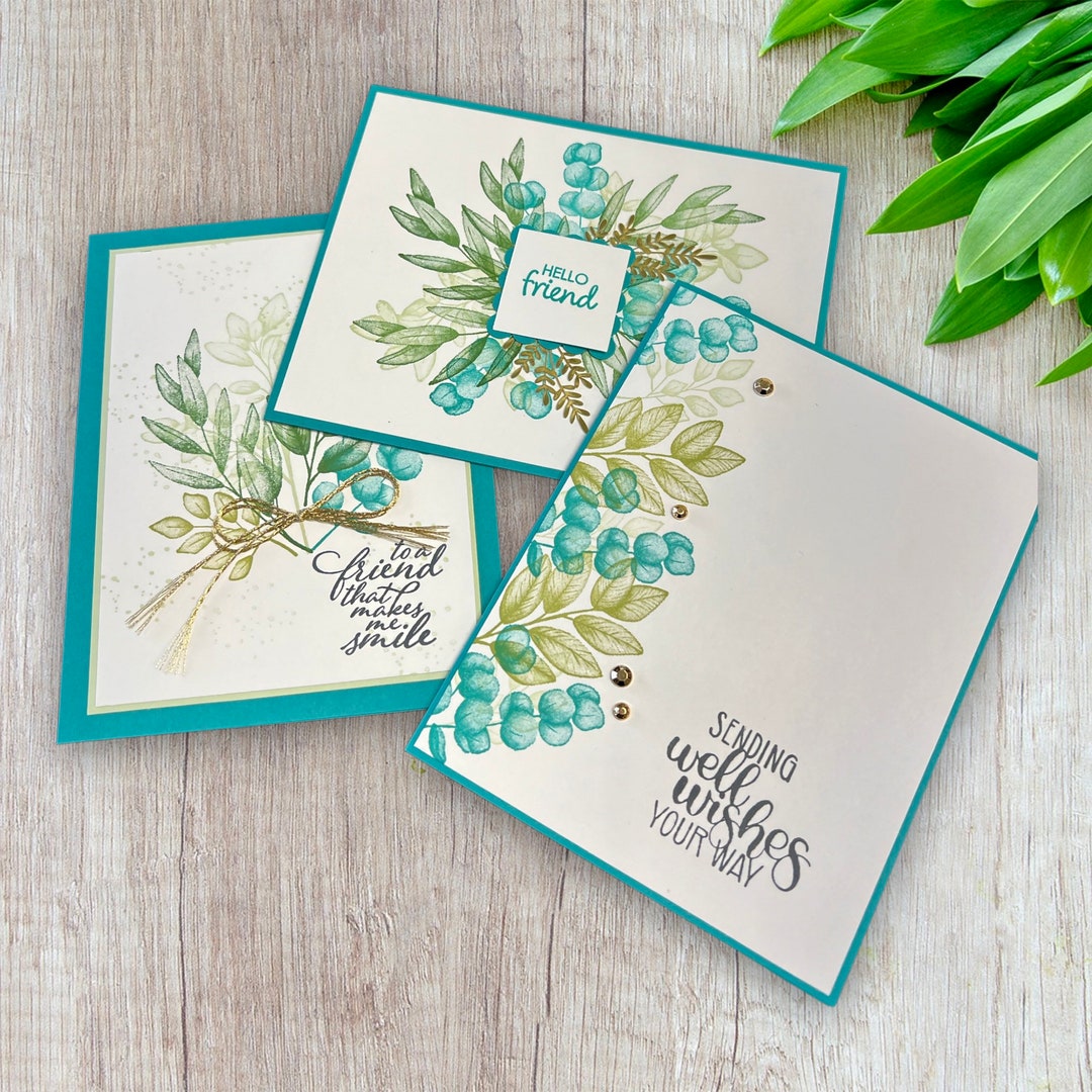 DIY Card Kit | Handmade Card Kit | Stampin Up! Kit | Floral Card Kit ...