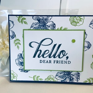 Stampin Up! Het leven is een grote handgemaakte kaart | Gestempelde kaart | Hallo beste vriend | Vriendschap | Sampin Up-kaarten | 4,25 X 5,5-kaart