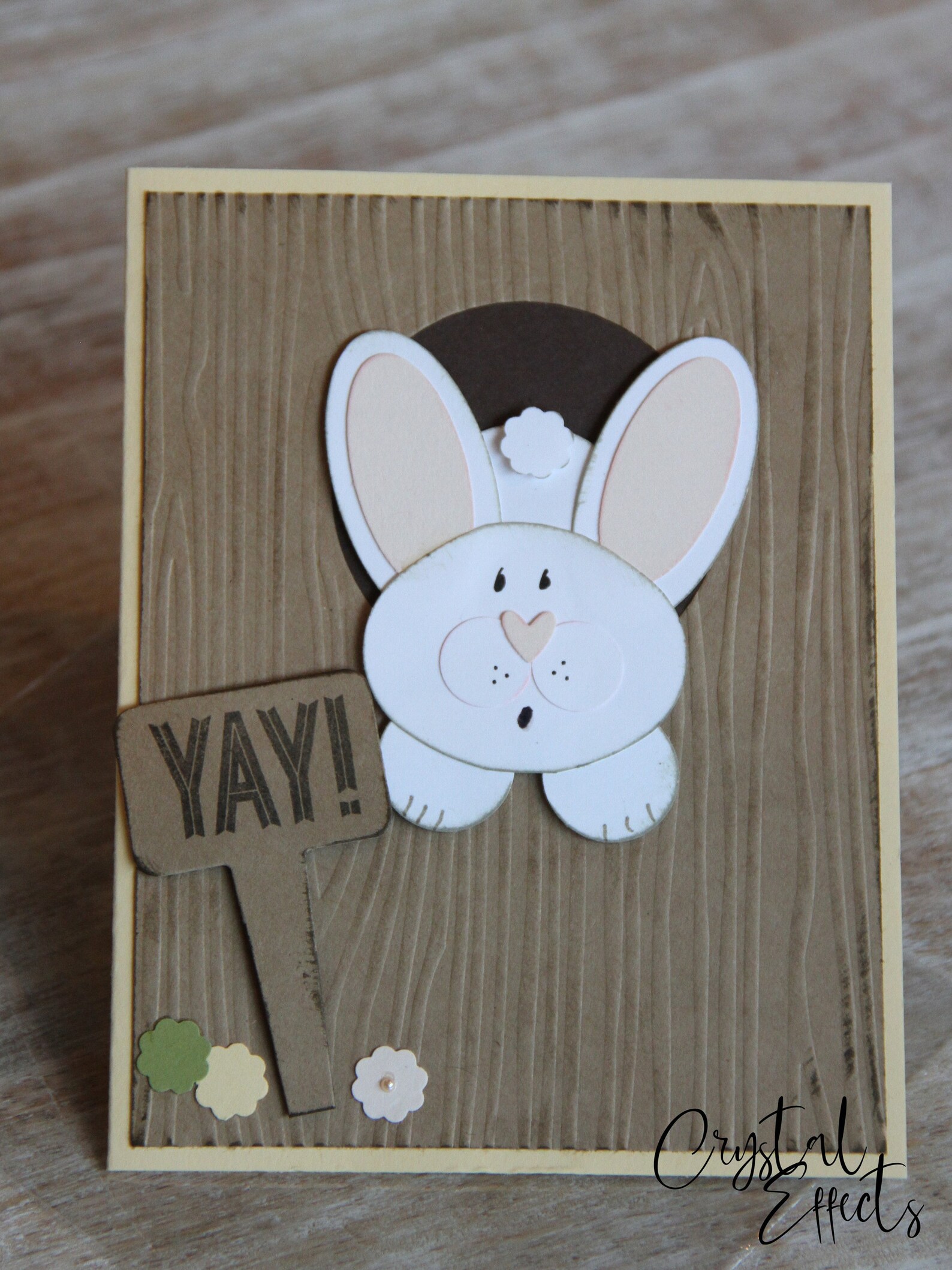 Handmade Easter Bunny Card | Stampin Up! Punch Card - Etsy
