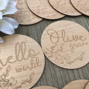 Baby Monat Meilenstein Holz cutouts - Baby Shower Geschenk - Monatliche Foto Requisite - Neues Baby Geschenk - Meilensteinmarkierer - Babys erstes Jahr