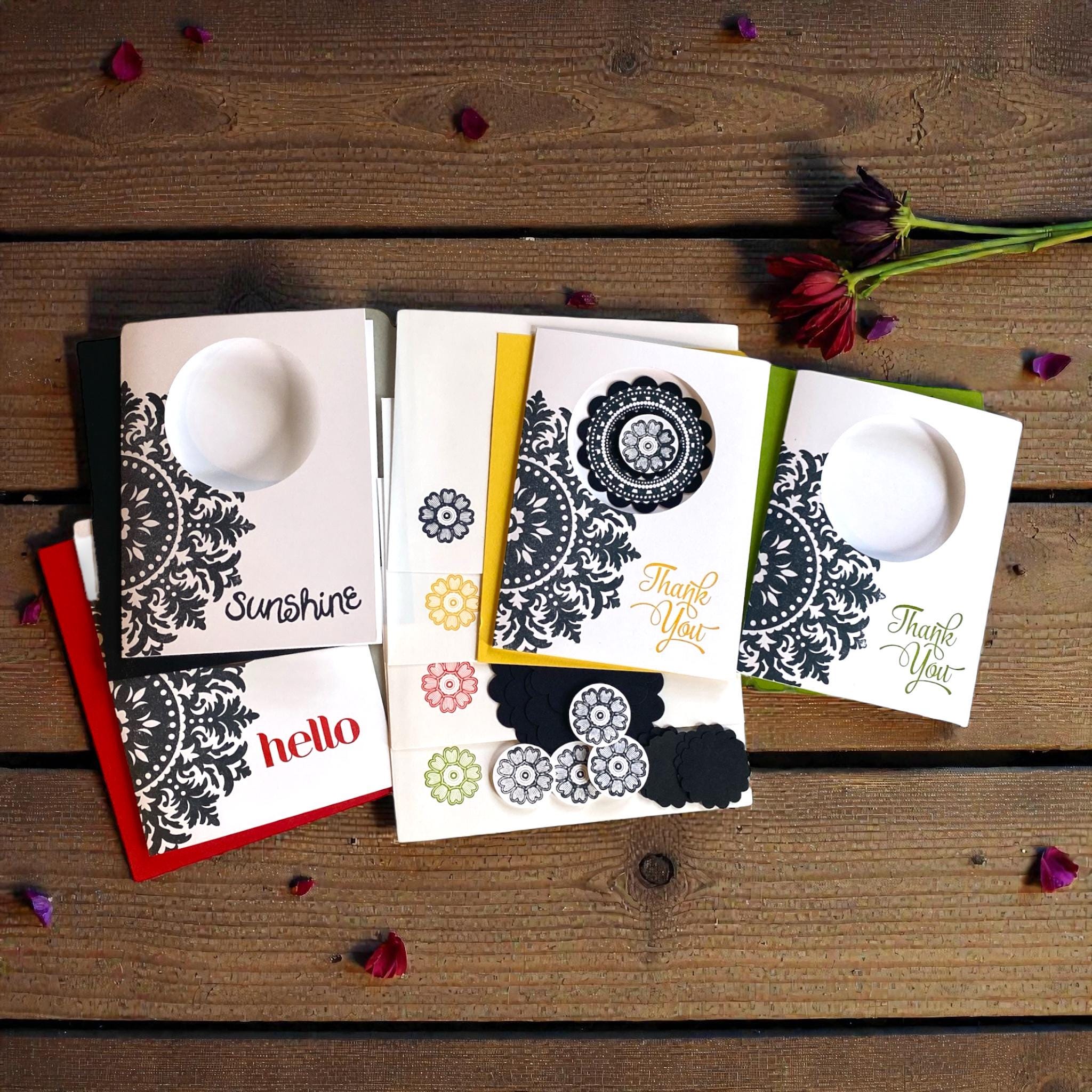 Handmade Card Set DIY Stampin Up! Card Kit, Handmade (4 Card Set) With Stamps - Etsy