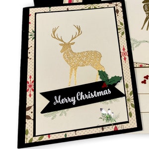 DIY Card Kit | Handmade Card Kit -4 | Gold Deer Buck | Stamped Card Kit | Christmas Card Kit | Holiday | Stampin Up Cards | 4.25 X 5.5 Cards