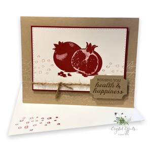 Carte faite main | Carte timbrée | Carte Grenade | tranche de bonheur | Guérir | Stampin Up | 4,25 X 5,5 cartes