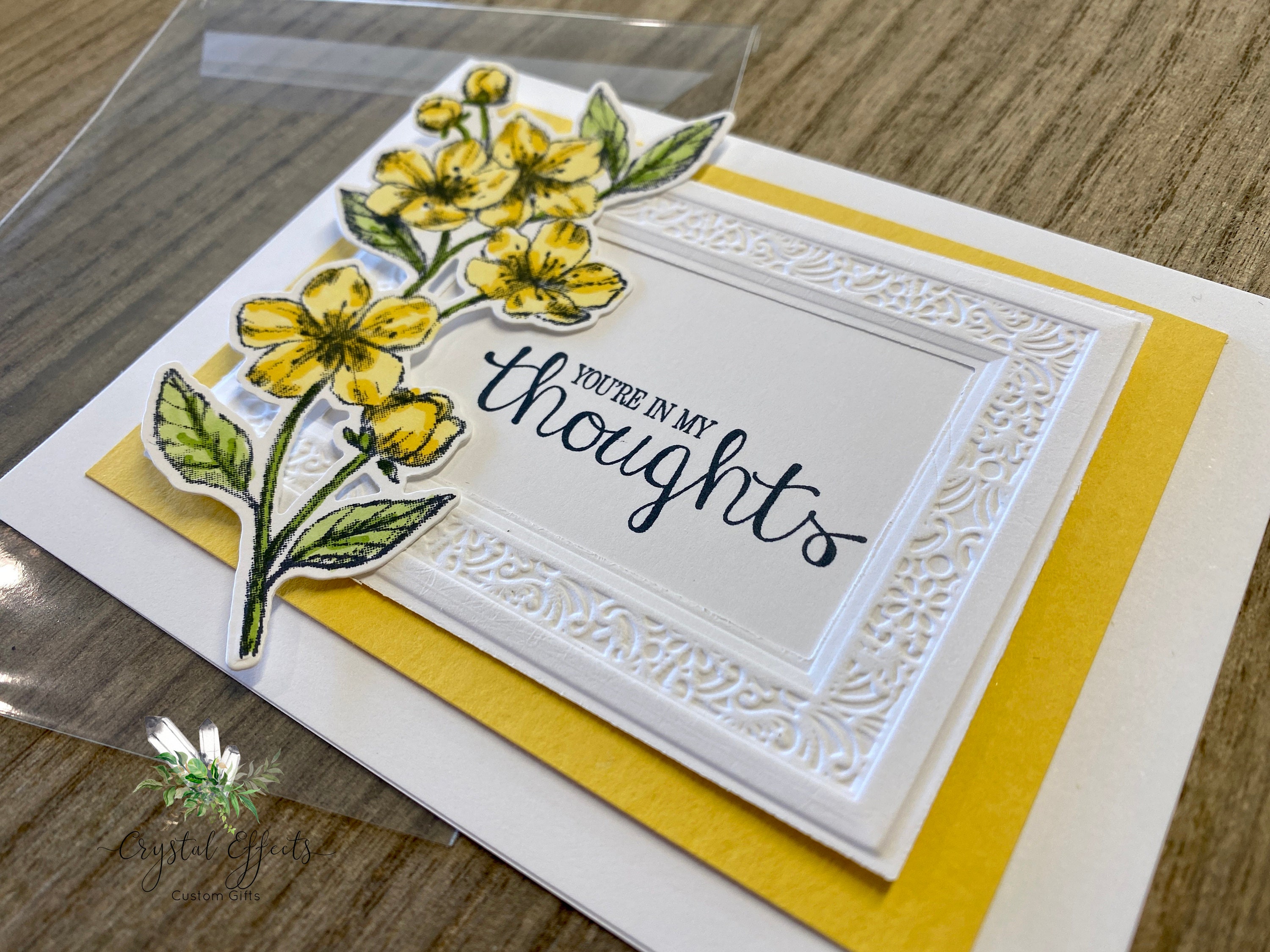 DIY Card Kit Handmade Card Kit Stamped Card Kit Floral Etsy