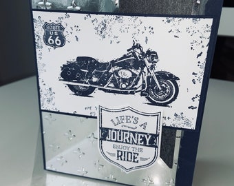 Kit de tarjetas de cumpleaños de motocicleta para hacer tú mismo / Tarjetas hechas a mano de Stampin Up