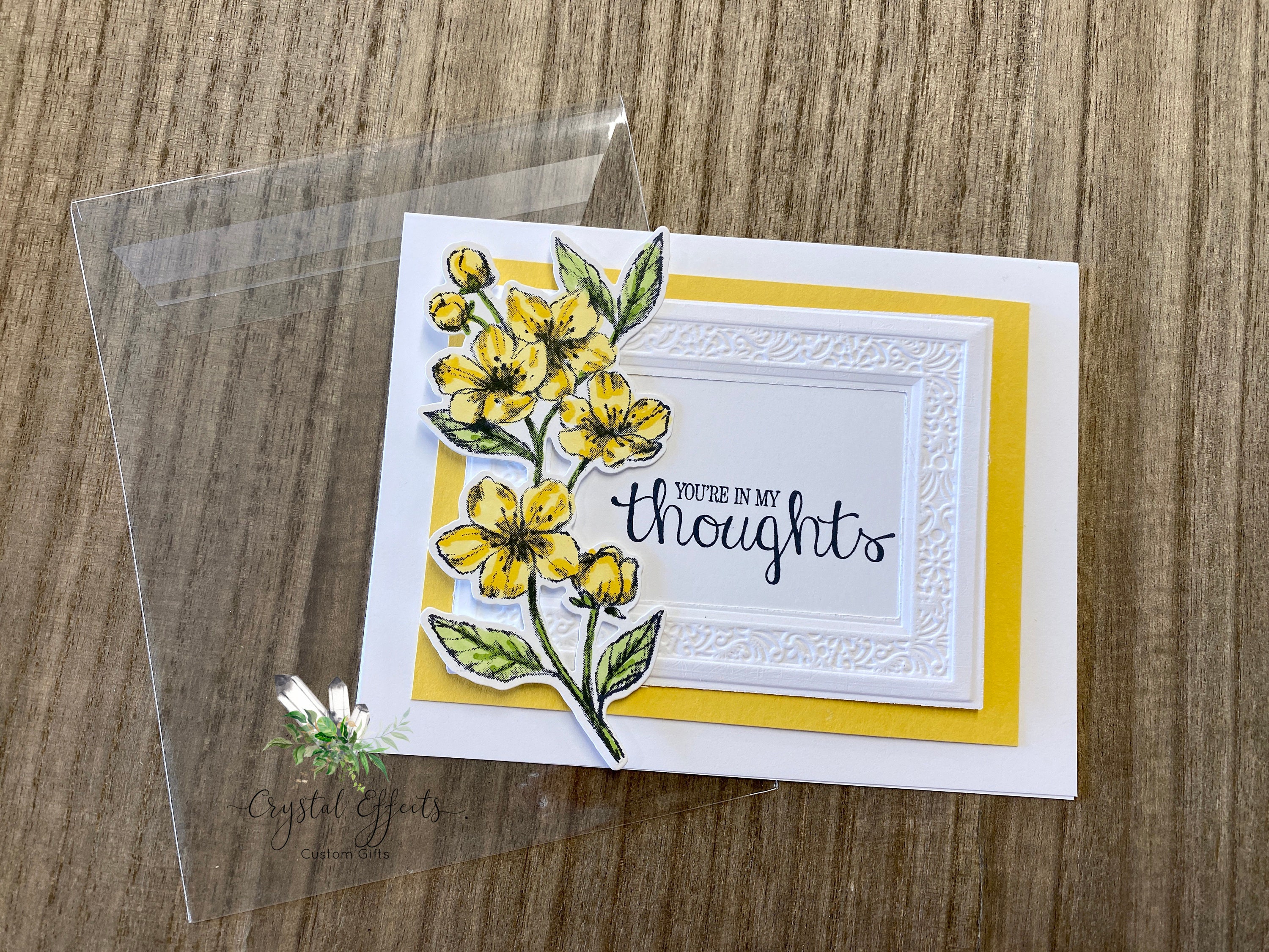 DIY Card Kit Handmade Card Kit Stamped Card Kit Floral Etsy