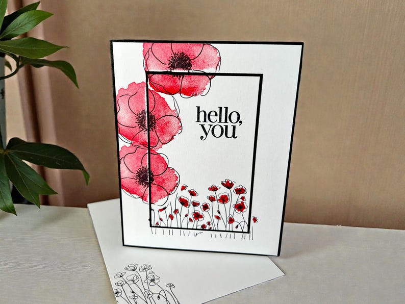 DIY Handmade Poppy Card Kit | Stampin Up! Set of 3 Cards You Assemble ...