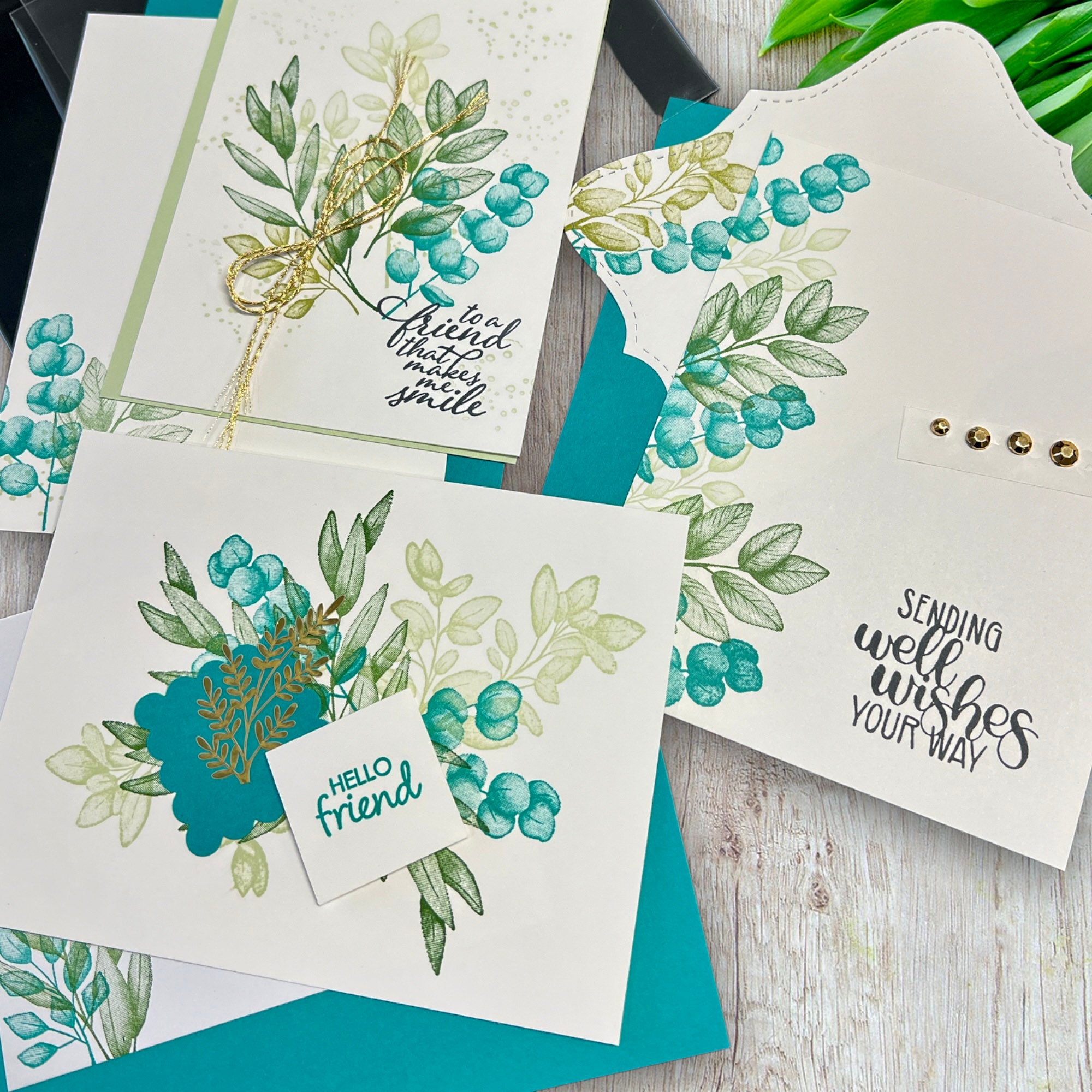 DIY Card Kit | Handmade Card Kit | Stampin Up! Kit | Floral Card Kit ...