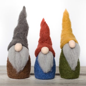 Kit de fieltro con aguja de gnomos - ideal para principiantes - incluye instrucciones en vídeo - Regalo artesanal DIY