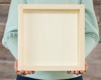 Unfinished Wood Frame - for displaying needle felting or other fiber arts and crafts - DIY