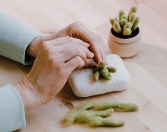 Wool Micro Mat for needle felting - travel, tiny, small pocket size - 100% wool