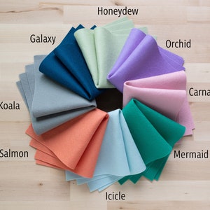 100% Merino Wool Felt 12x12 square backing for needle felting crafts, decorations you choose color image 4