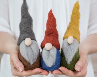Kit De Feutrage à L'Aiguille Pour Débutant - 4 Gnomes à Créer - Marque GoingGnome.com (Neuf)