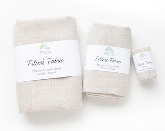 Felter's Fabric - 100% Linen for Needle felting - milled in Lithuania from European Flax - you choose size