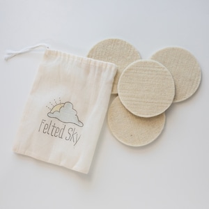 Wool Coaster Blanks for Needle Felting - made in USA - round cream natural - DIY craft