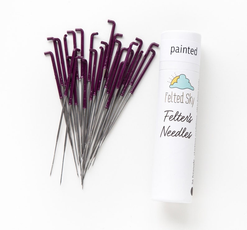 40 Twisted Aka Spiral Felting Needles 7 or 25 Pack Painted Etsy