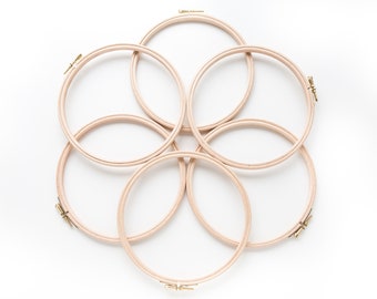 7 in. Wood Embroidery Hoop - Elbesee - high quality - made in the UK - works well for felted artwork
