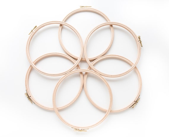 7 in. Wood Embroidery Hoop - Elbesee - high quality - made in the UK - works well for felted artwork