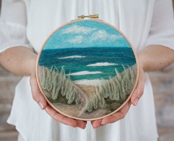 Beach View Needle Felting Kit Beginner Friendly Includes Beach View Needle Felting Kit Beginner Friendly Includes
