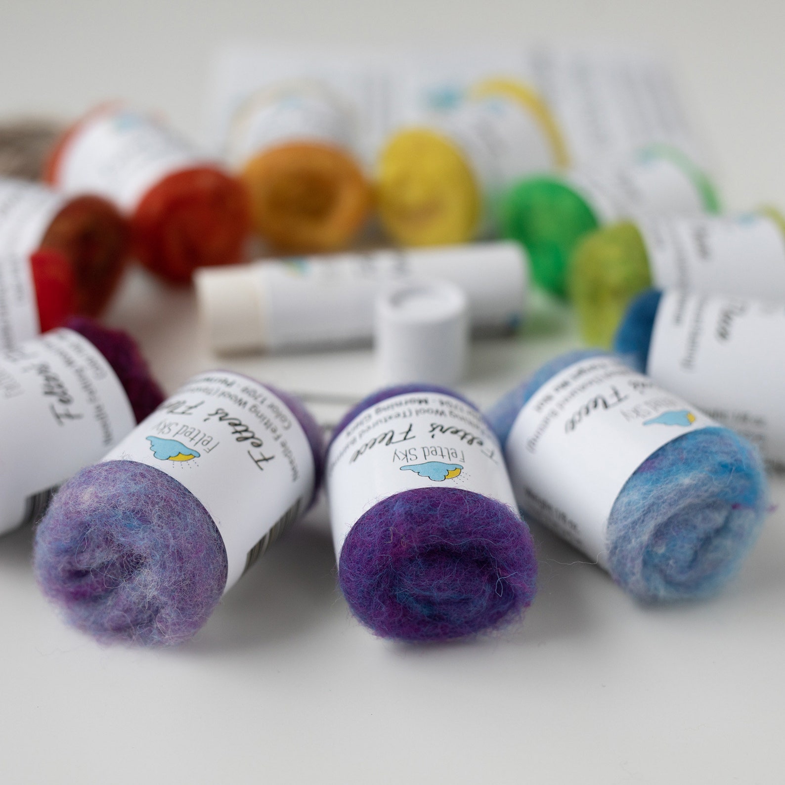 Rainbow Heart Garland Needle Felting Kit Beginner Friendly Etsy