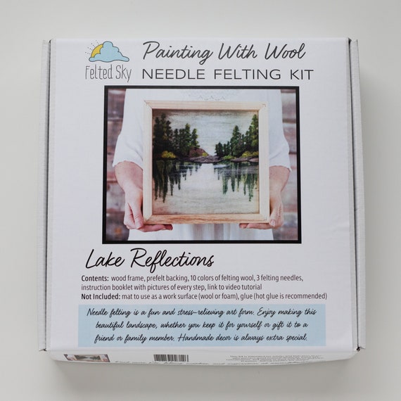 Lake Reflections Needle Felting Kit DIY Craft Art Gift Includes