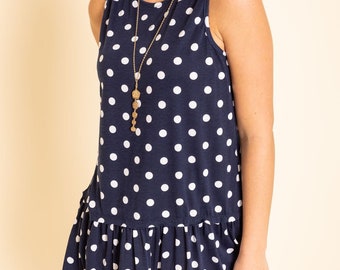 Polka Dot Sleeveless Tunic