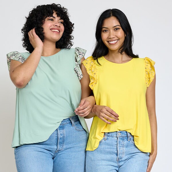Mint To Be Ruffle Flutter Sleeve Top