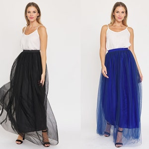 Extra Long Tulle Tutu Maxi Skirt | 3 Colors | S to XL